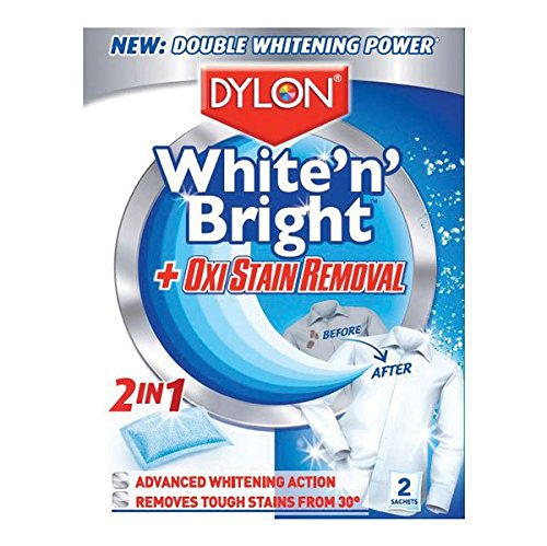 Dylon White 'N' Bright With Oxi Clothes Stain Remover - 2 Sachets