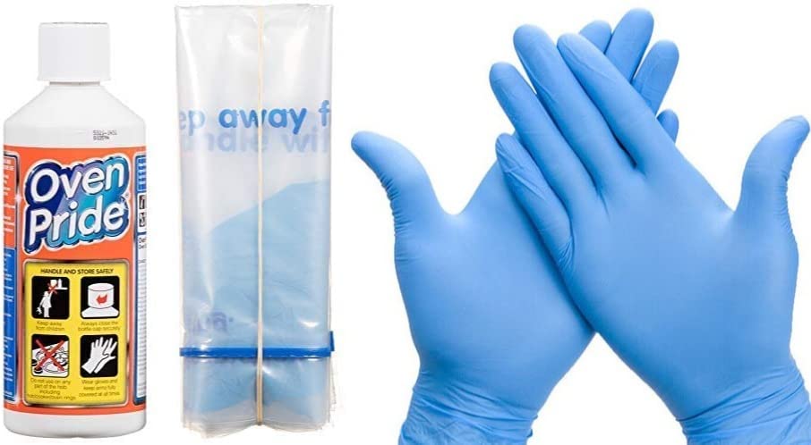 3 X Oven Pride Complete Oven Cleaning Kit 500ml Includes Bag for Cleaning Oven Racks