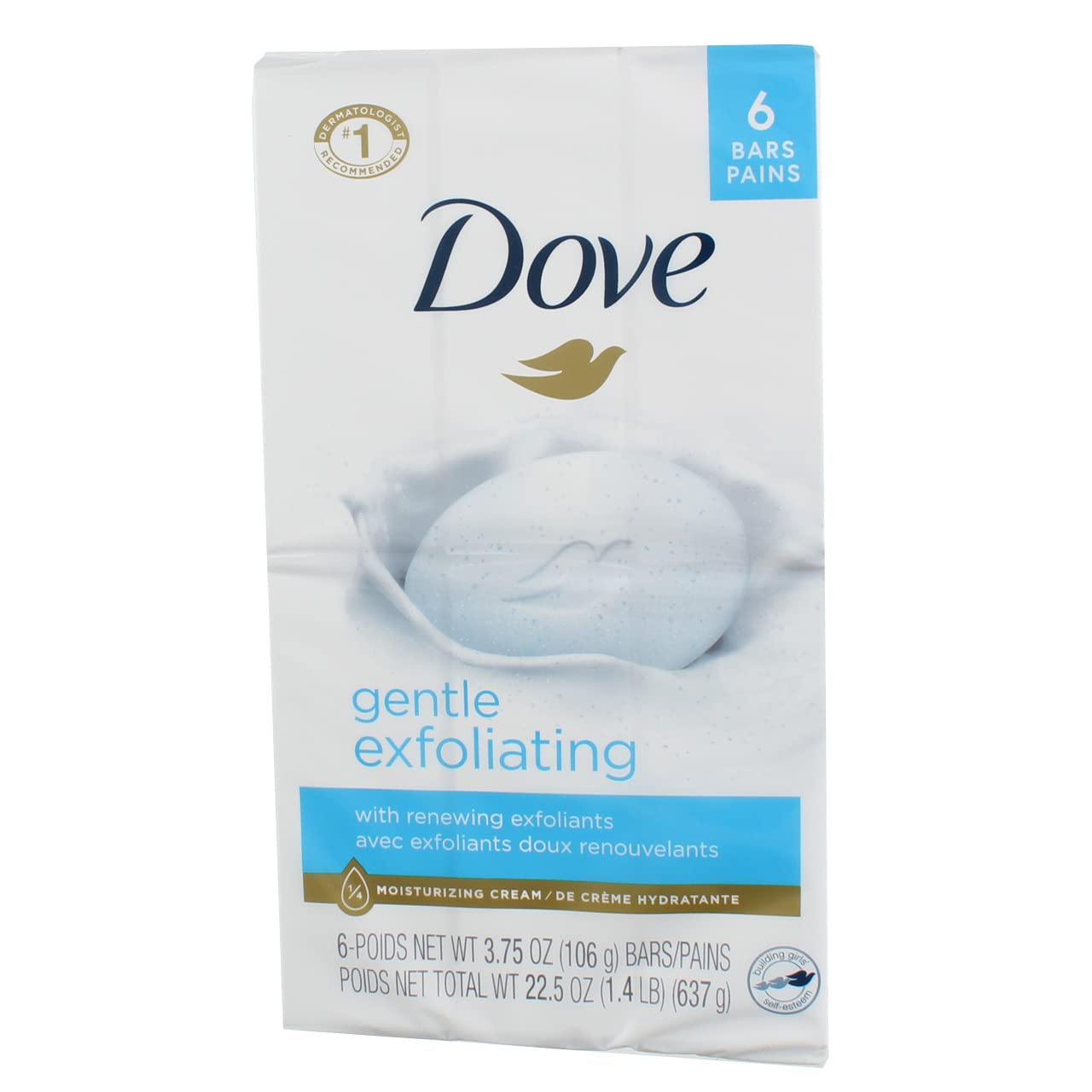 Dove Gentle Exfoliating Moisturizing Cream Beauty Bar 6 x 120g