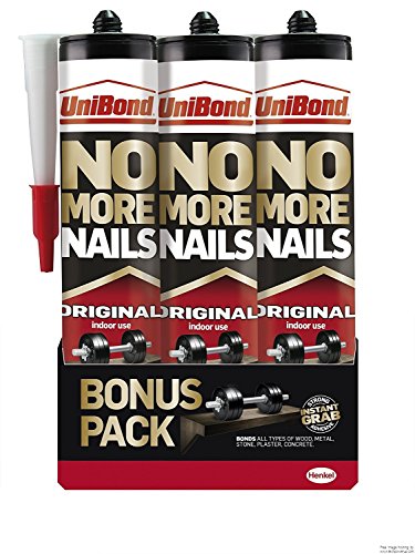3x UniBond 1969154 No More Nails Original Cartridge 365 g - Pack of 3
