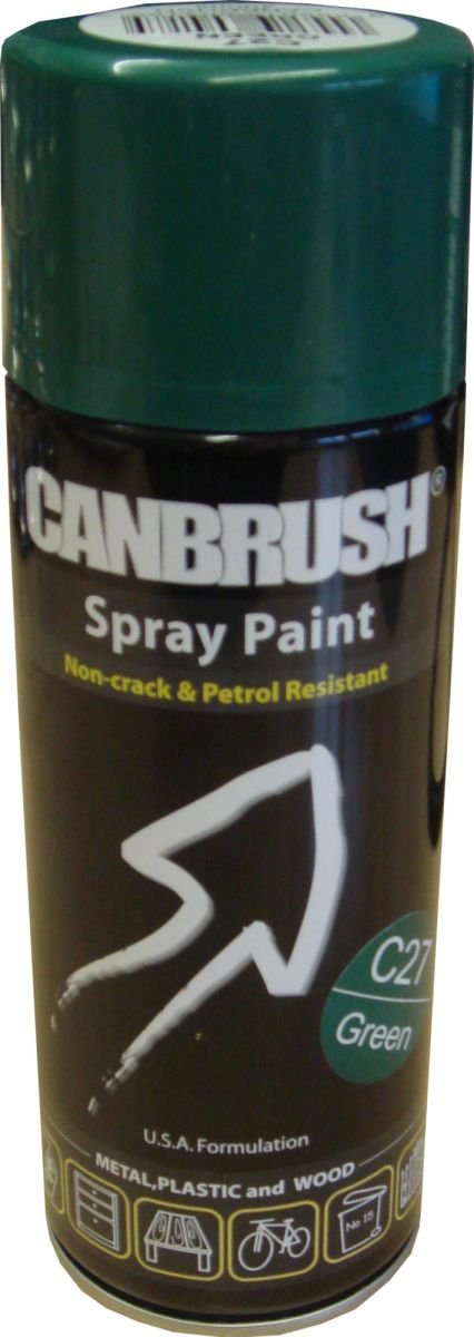 Canbrush Specialist Metal, Plastic and Wood Spray Paint Green C27 400ml