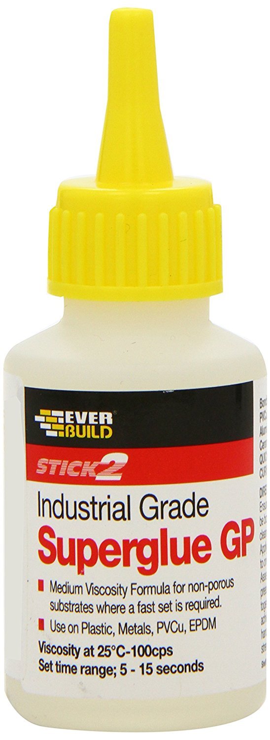 3 X Everbuild CYN50 Industrial Superglue General Purpose 50 g