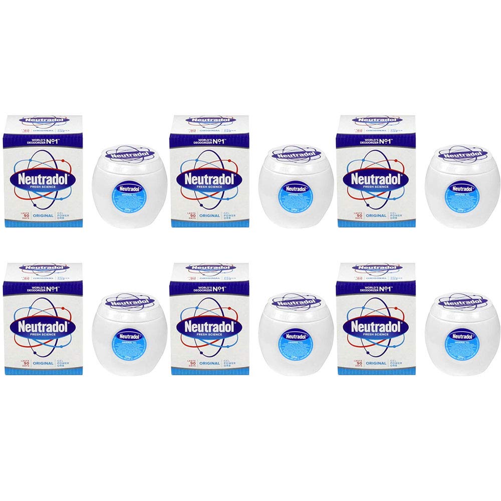 Neutradol Economical Odour Remover Air Freshener Original Gel Power Orb 140g (6 Pack)