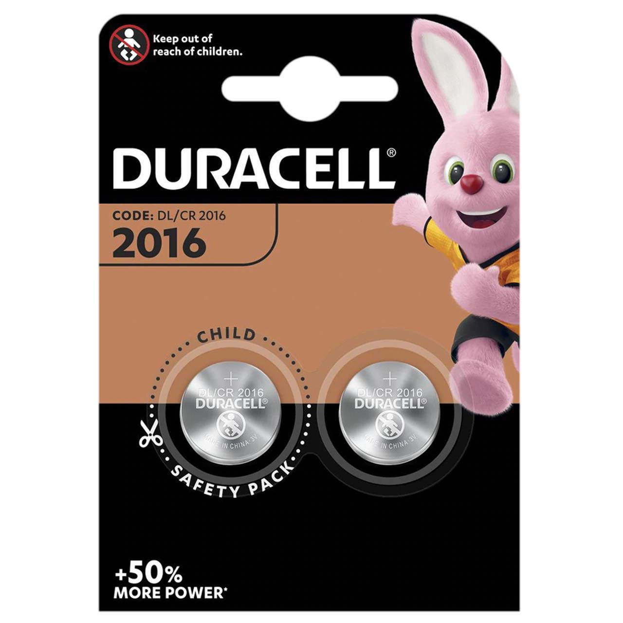 2 DURACELL 2016 Lithium Batteries CR2016 DL2016 ECR2016