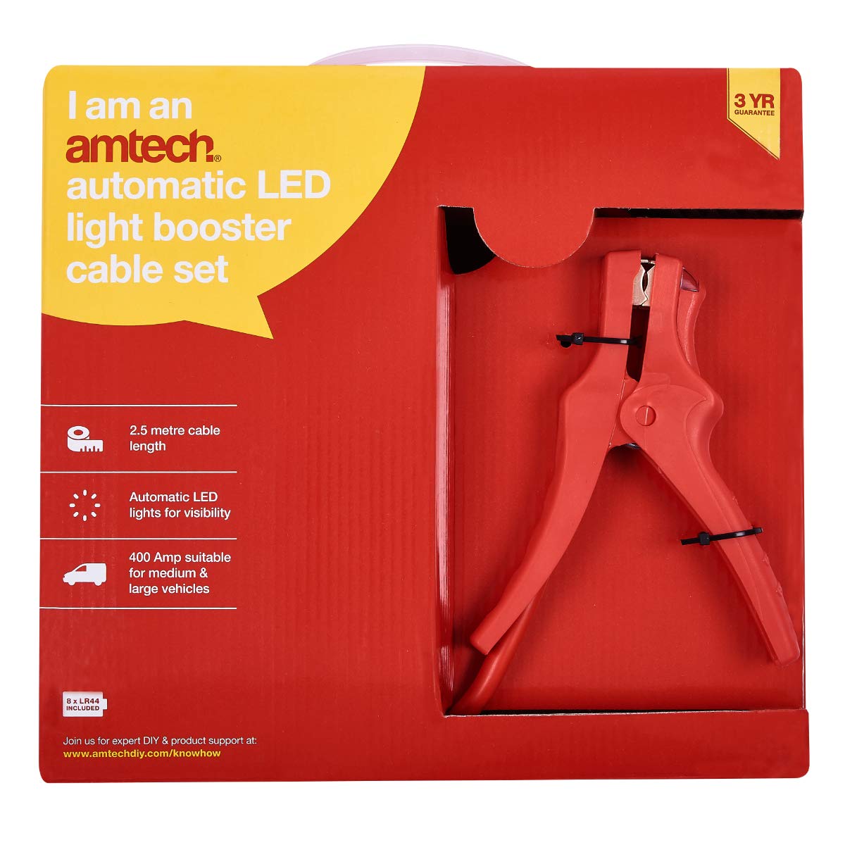 Am-Tech J0345 Auto Light LED Booster Cables