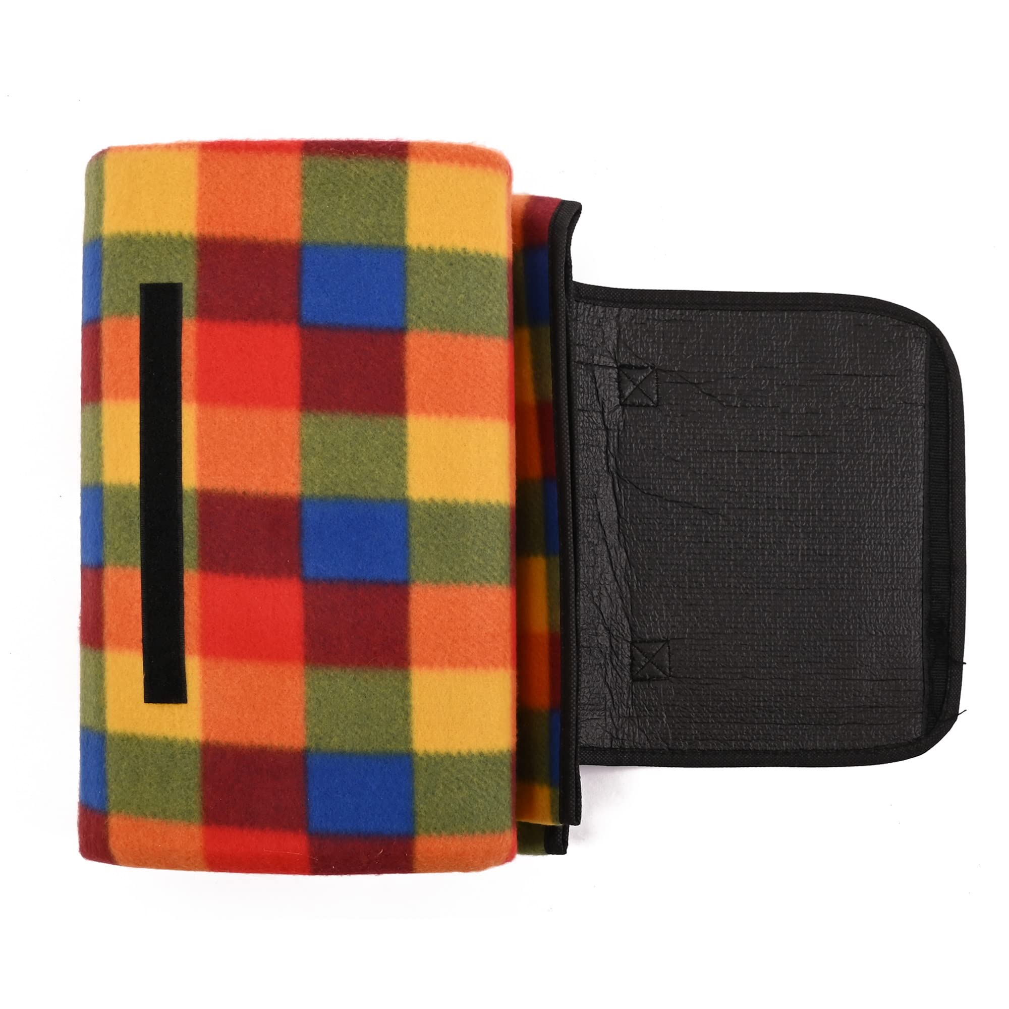 KandyToys Out There! Waterproof Fleece Picnic Blanket | Assorted Designs | Roll Up Blanket | Camping Equipment