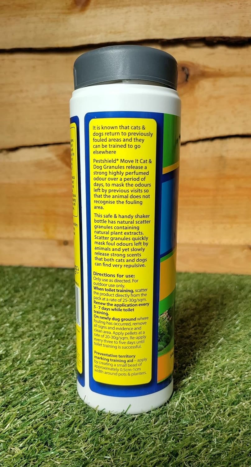 240g PestShield Move It Cat & Dog Repellent Granules Humane Treatment Cat Dog Deterrent Non-toxic Outdoor Garden Granules for Cat Dog Pack of 2 - Bundled by Smart Cutie