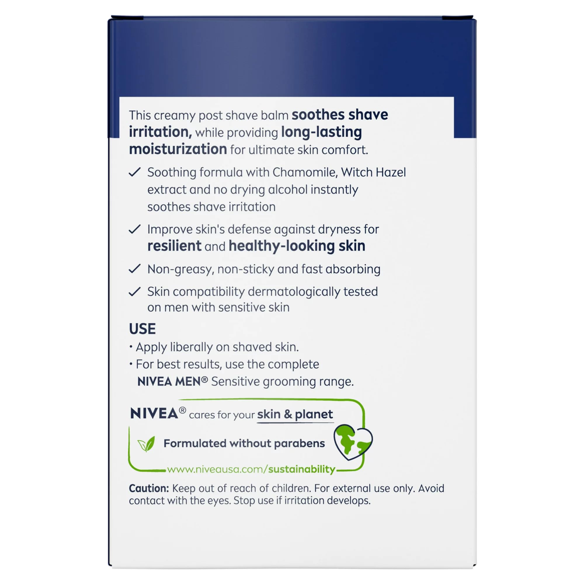 Nivea for Men Sensitive Post Shave Balm, Active Comfort System, 3.3-Ounce Bottles (Pack of 2) by Nivea