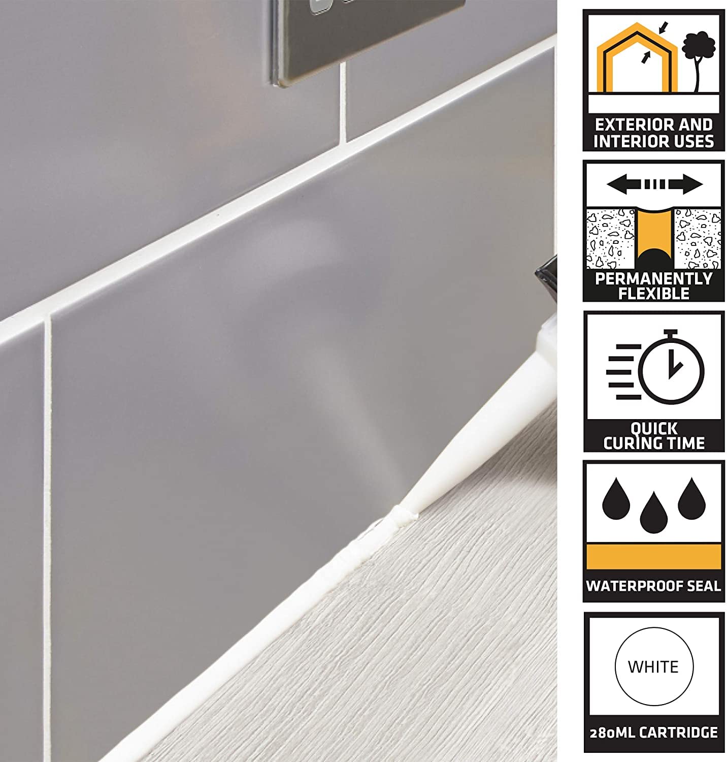 Everbuild General Purpose Silicone - Clear - 6 Pack