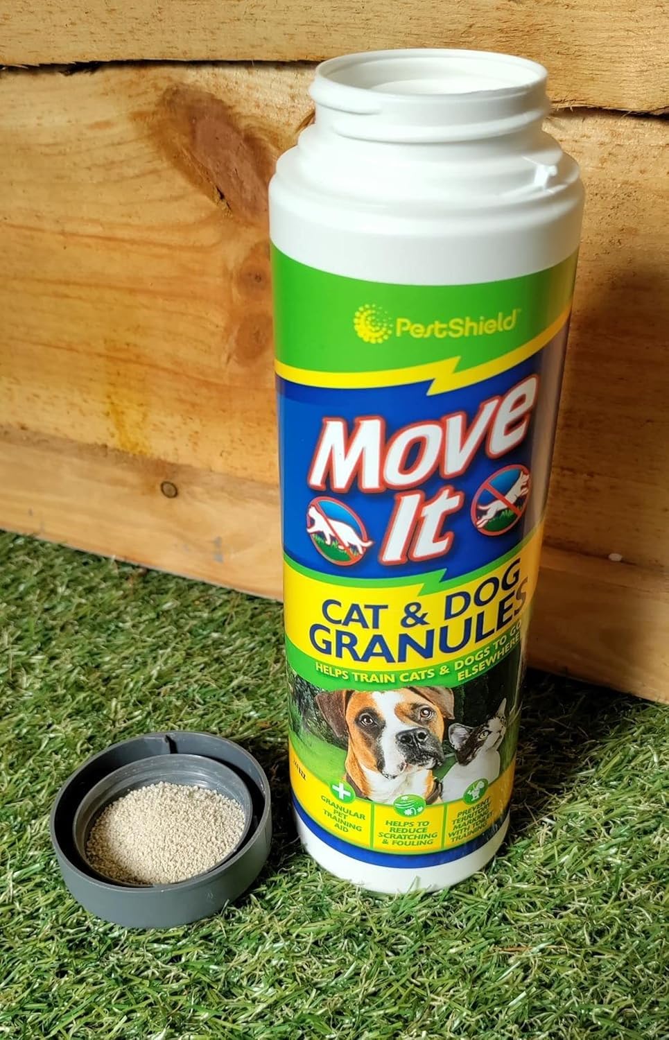 240g PestShield Move It Cat & Dog Repellent Granules Humane Treatment Cat Dog Deterrent Non-toxic Outdoor Garden Granules for Cat Dog Pack of 2 - Bundled by Smart Cutie