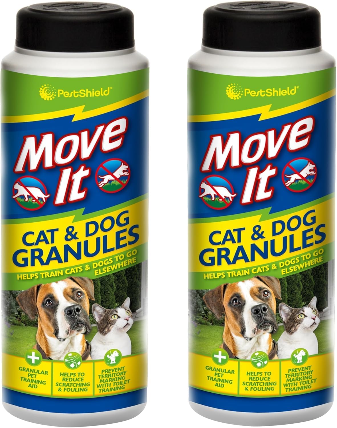 240g PestShield Move It Cat & Dog Repellent Granules Humane Treatment Cat Dog Deterrent Non-toxic Outdoor Garden Granules for Cat Dog Pack of 2 - Bundled by Smart Cutie