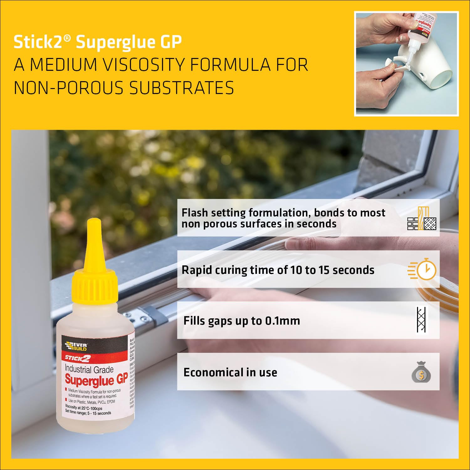 Everbuild Stick 2 Industrial Grade General Purpose Superglue