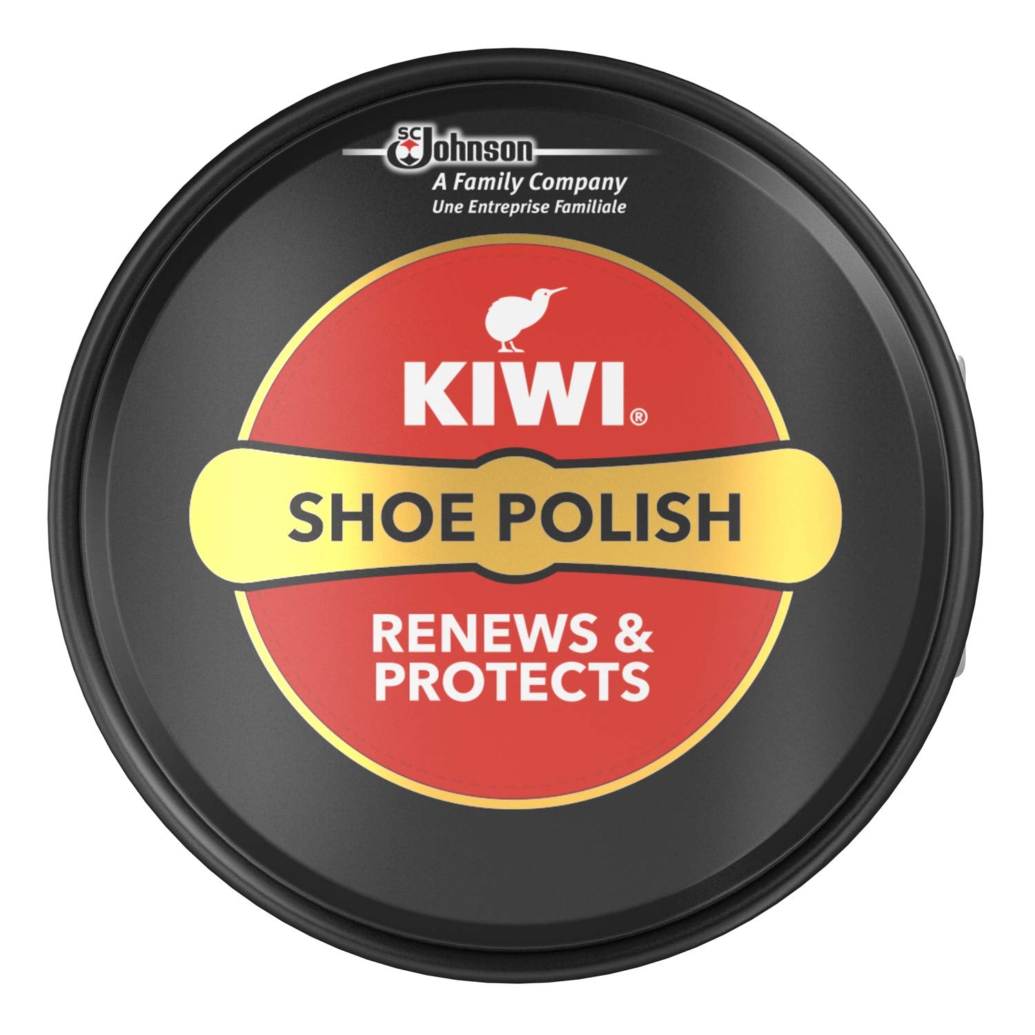 Kiwi Shoe Polish Tin Black, 50ml