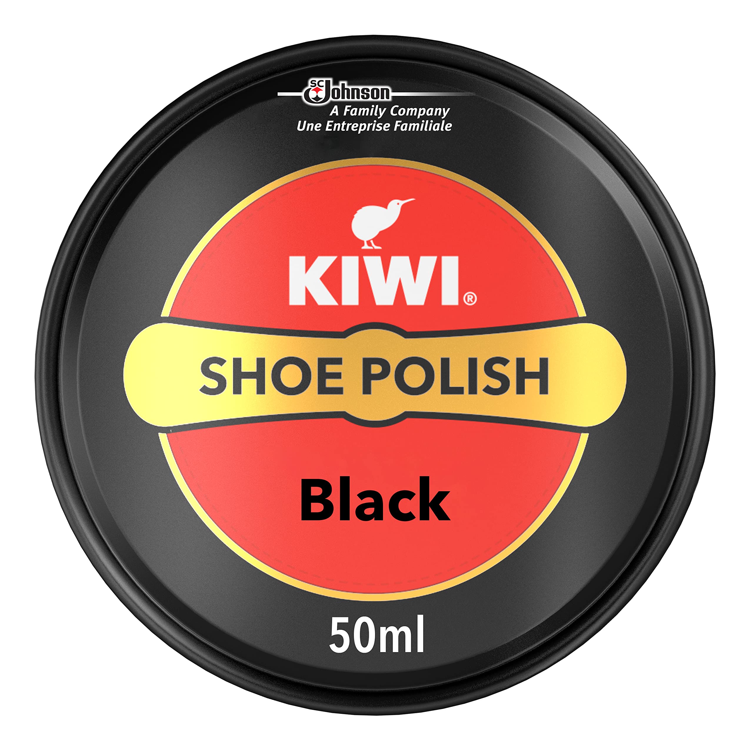 Kiwi Shoe Polish Tin Black, 50ml