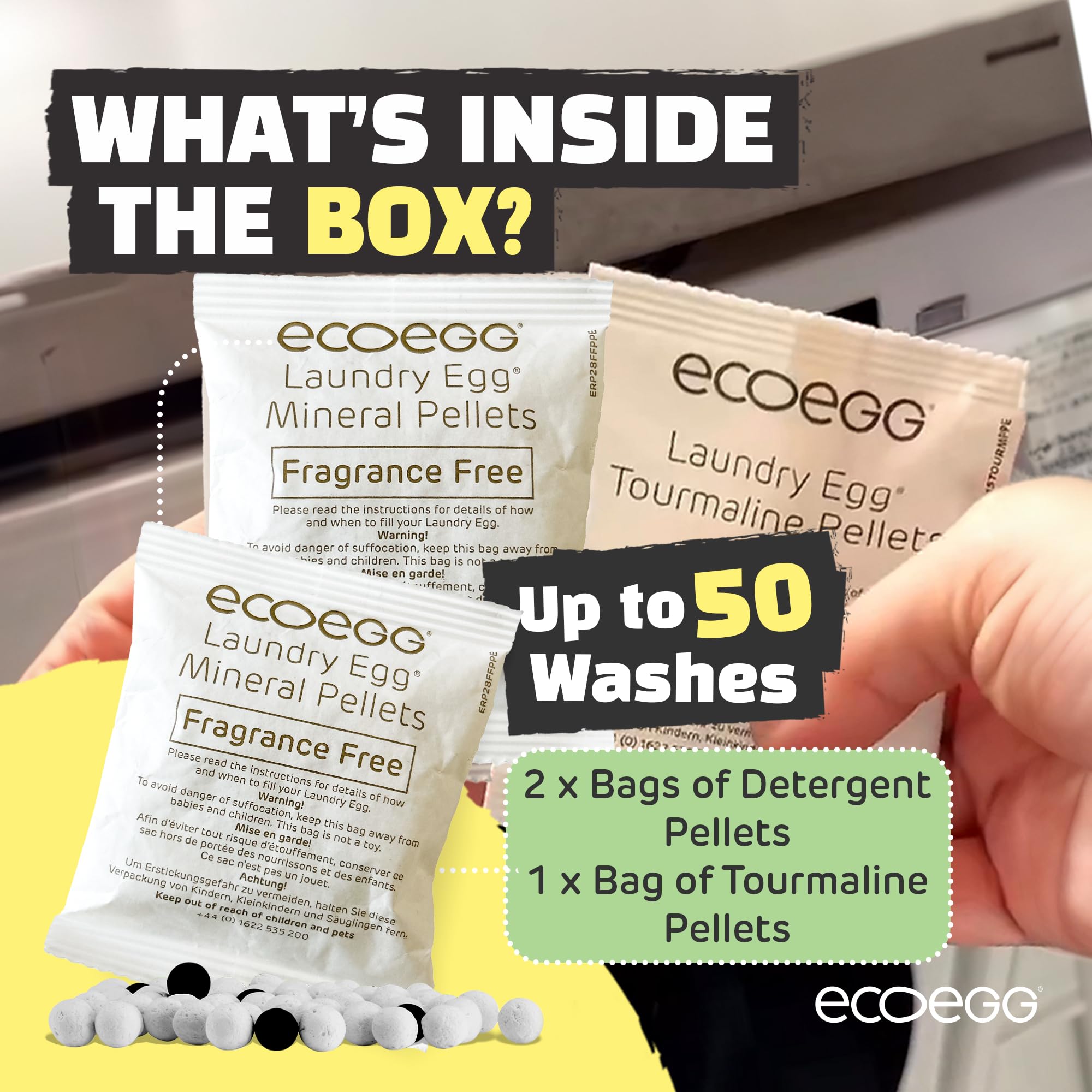 Ecoegg Laundry Egg Refills Detergent and Fabric Softener Replacemen