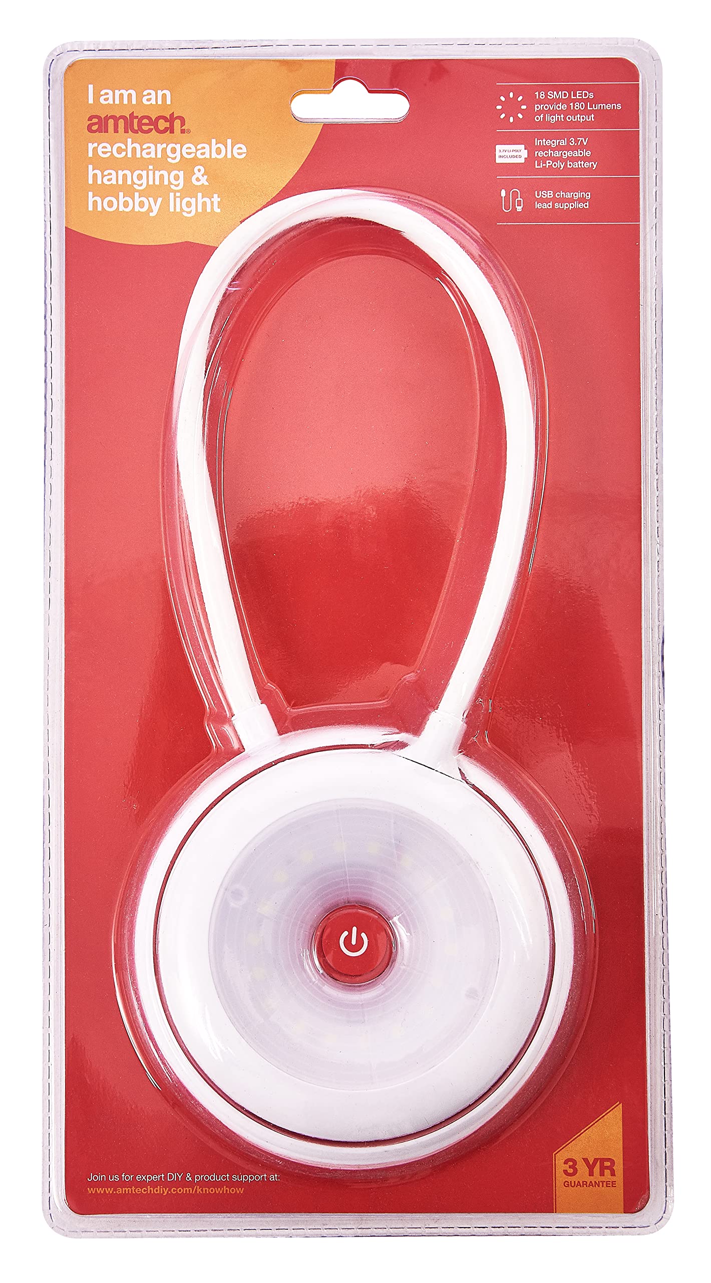 Amtech S8195 USB Rechargeable Hanging & Hobby Light