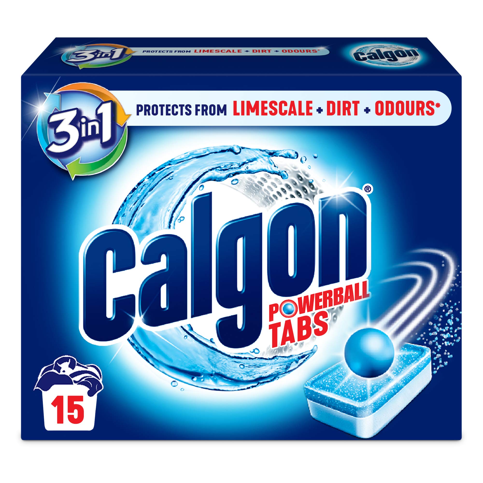 Calgon 3-in-1 Powerball Tabs, Pack of 15