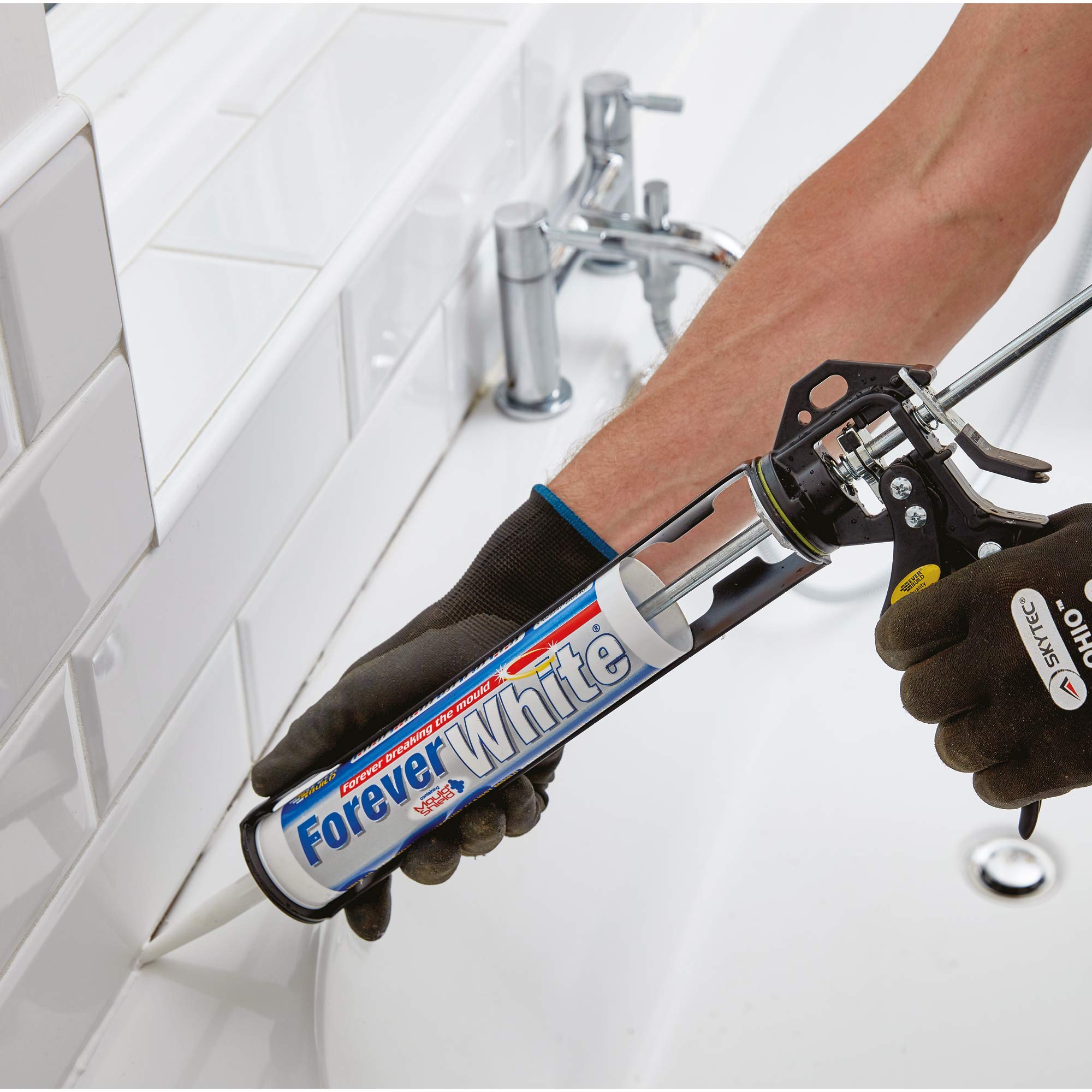 Forever Grey - Anti-mold silicone mastic for areas of high humidity