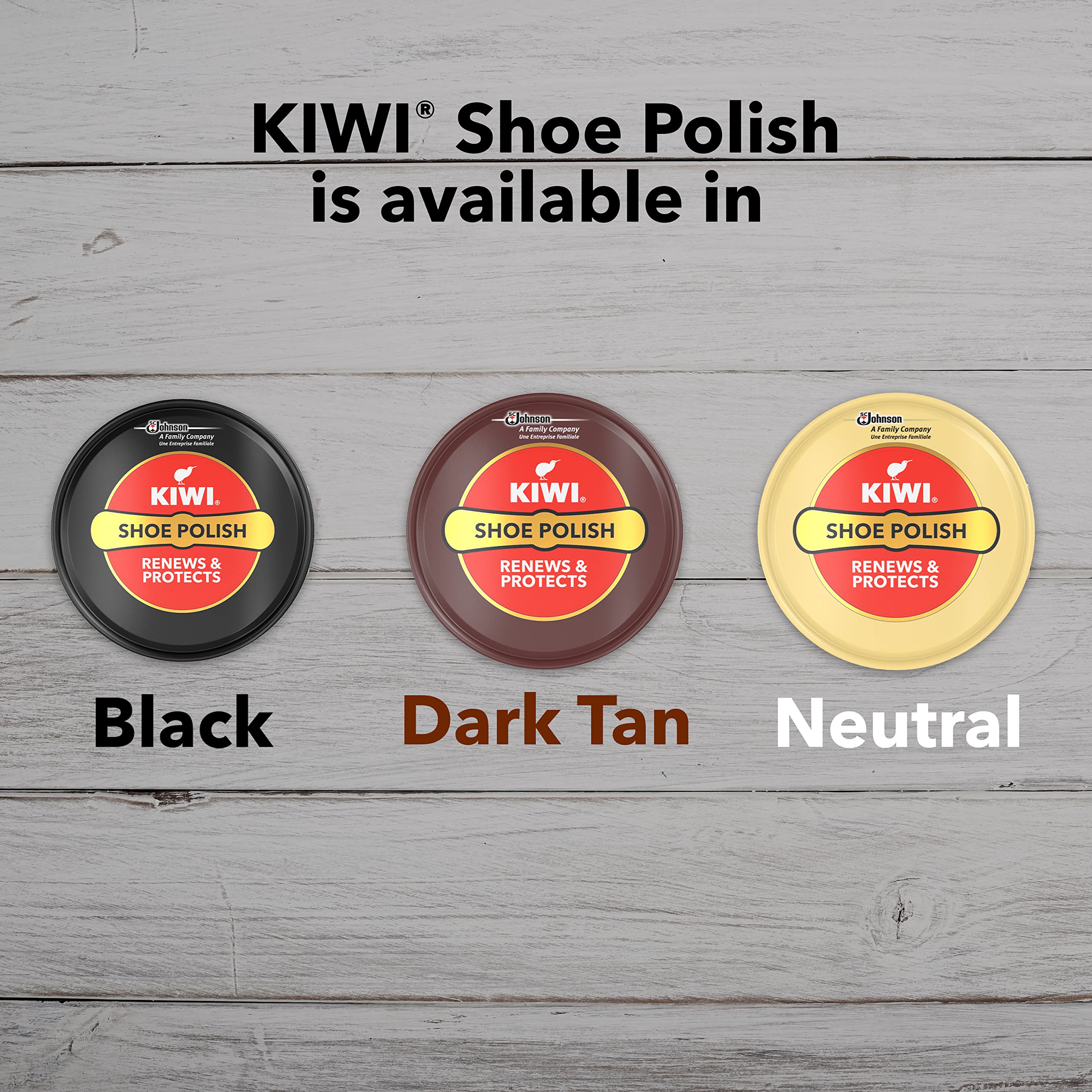 Kiwi Shoe Polish Tin Black, 50ml