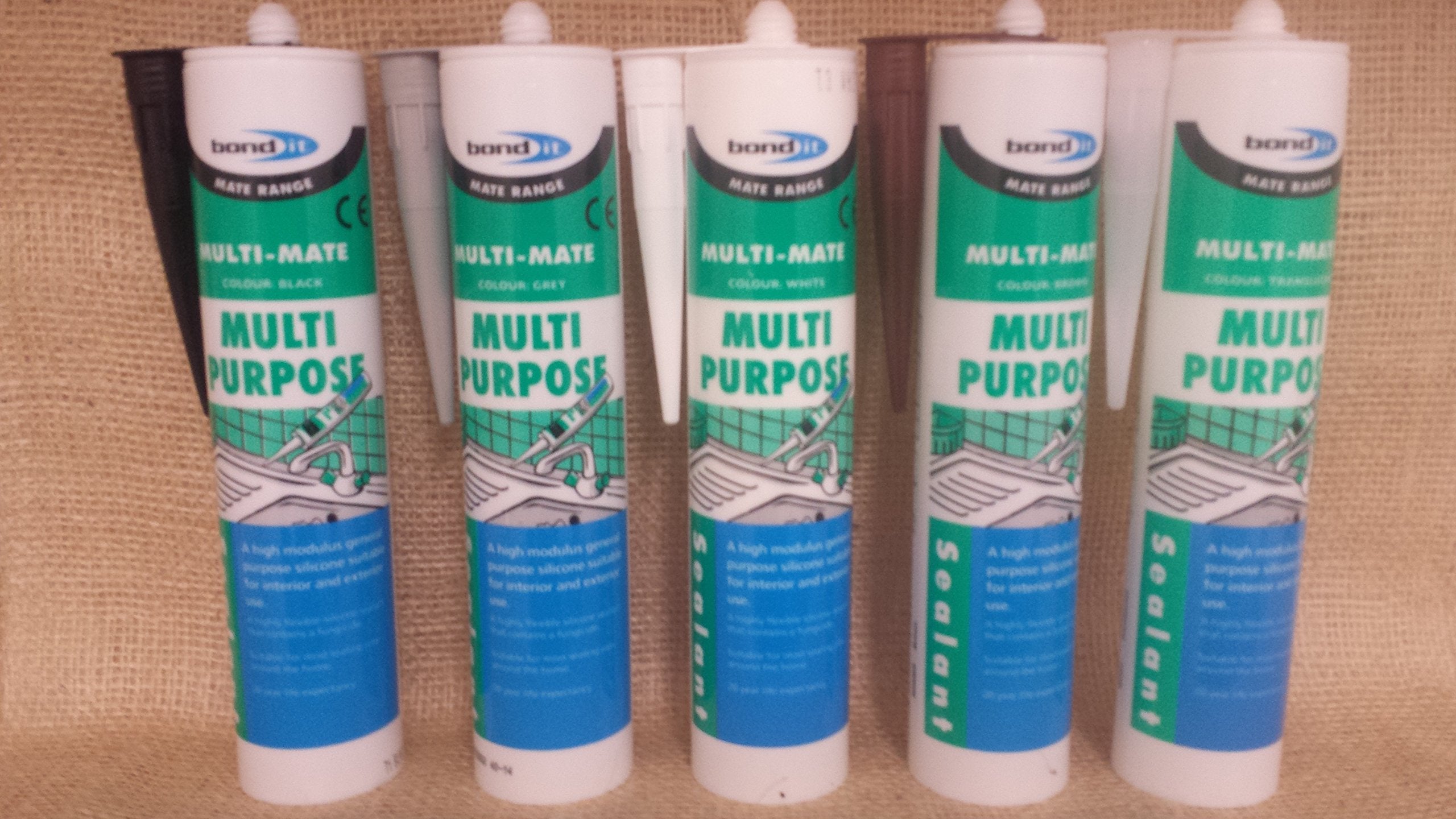 2x Bond It White Multimate Silicone Sealant Multi Purpose Kitchen Bathroom