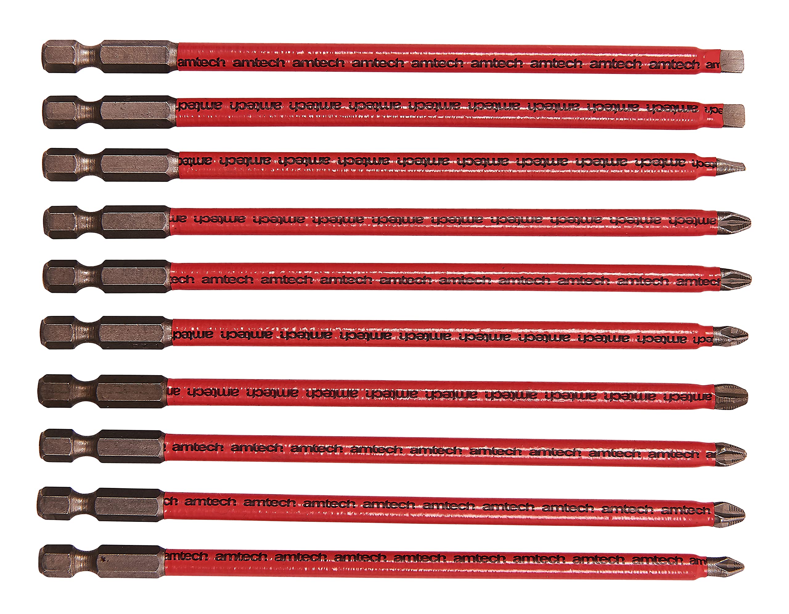 Amtech L2380 10 Piece 150mm Non-Slip bit Set