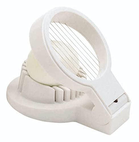 KitchenCraft Egg Slicer, Multifunctional Egg Cutter, Plastic with Stainless Steel Wire, 12 x 9 x 4 cm, White - Bargain Genie