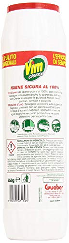 Vim Classic Scourer Extra Whitening Powder with Bleach, 750 g (Pack of 2) - Bargain Genie