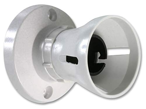 Europasonic Straight Batten Lampholder, White - Bargain Genie