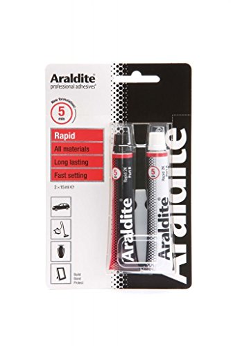 Araldite Rapid Adhesive Glue Red Super Strong 2 X 15ml Tubes