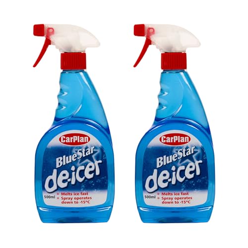 CarPlan TDI501 Blue Star Winter De Icer Trigger Spray 500ml x 2