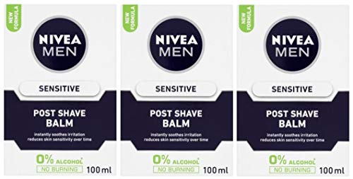 Nivea Men Sensitive Post Shave Balm 0% alcohol (3 PACK) - Bargain Genie