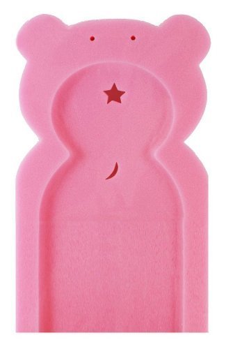 Baby Bath Time Sponge Support Pink or BlueTeddy Safety Aid Bathing Mat 2 Colours : Pink Or Blue (Pink)