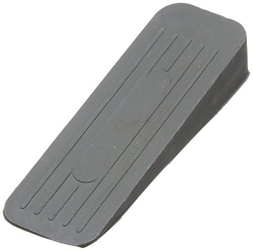 Merriway BH04893 (4 Pcs) Heavy Duty Non-Slip Rubber Door Wedge Stopper, 120 x 40mm Grey - Pack of 4 Pieces