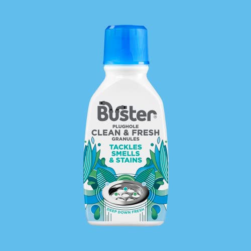 Buster Clean & Fresh Granules, 300g, 6 Pack, Tackle Smells and Stains for Clean and Fresh Plugholes, Drains, Dishwashers and Washing Machines - Fast Acting and Lasting Results - Bargain Genie