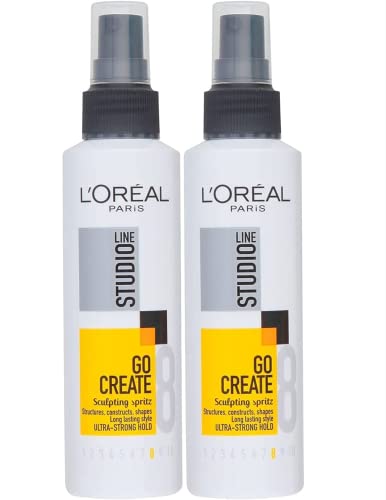 2 X L'Oreal Studio Go Create Sculpting Spritz Spray 150ml - Bargain Genie