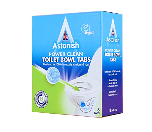Toilet Bowl Power Clean Tabs | Eliminates limescales, calcium and rust | Pack of 3 X 8 Tabs - Bargain Genie