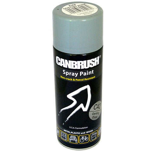 Canbrush Genting Grey Spray Paint Auto DIY Interior Exterior Aerosol C42 - Bargain Genie