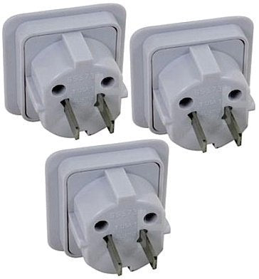 SparesPlanet® USA, Australia, New Zealand, Japan, Canada, Jamaica & Caribbean Travel Adaptor - Pack of 3 - Bargain Genie