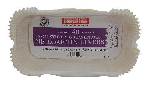 Caroline Packaging Loaf Tin Liners (40) 2lb