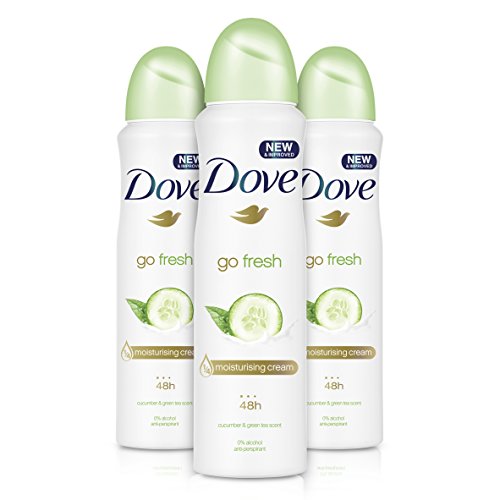 Dove Powder Anti-perspirant Deodorant Spray pack of 6 with ¼ moisturising cream for 48 hours of protection 150 ml