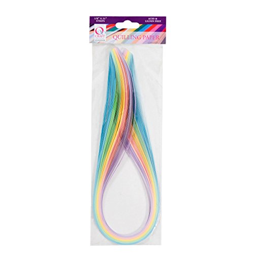 docrafts Qcraft 3mm 100-Piece Deluxe Quilling Paper Strip, Pastels - Bargain Genie