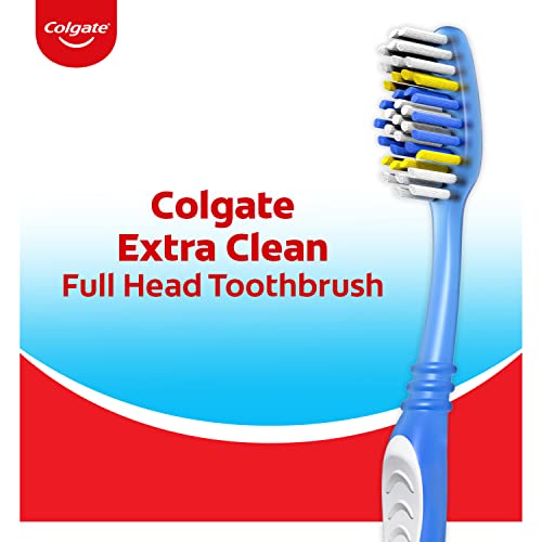 Colgate Extra Clean Full Head Toothbrush, Medium - 6 Count - Bargain Genie