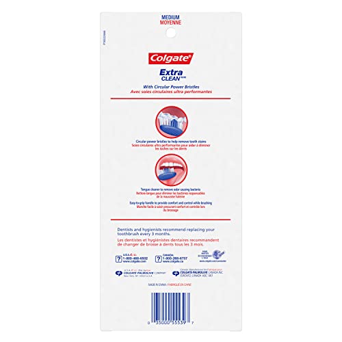 Colgate Extra Clean Full Head Toothbrush, Medium - 6 Count - Bargain Genie