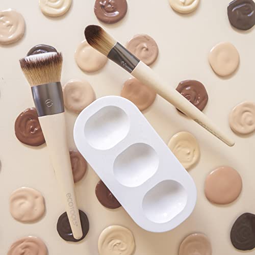 EcoTools Custom Match Duo Makeup Brushes and Mixing Palette with Lid, 3 Count (Pack of 1) - Bargain Genie