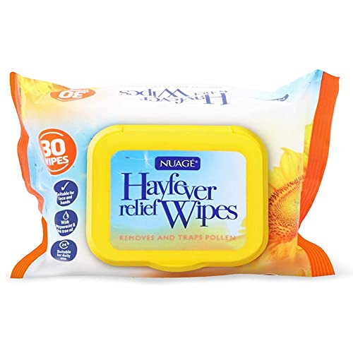 Nuage Hayfever Relief Wipes - Allergy Relief, Natural Remedy for Hay Fever, 30 Wipes (24 Packs)