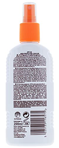 Malibu Sun SPF Lotion Spray High Protection Cream Water Resistant Vitamin Enriched 200ml - Bargain Genie