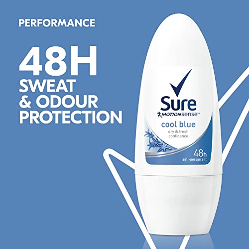 Sure Women Cool Blue 24H Anti Perspirant Roll On 50 Ml - Pack Of 4