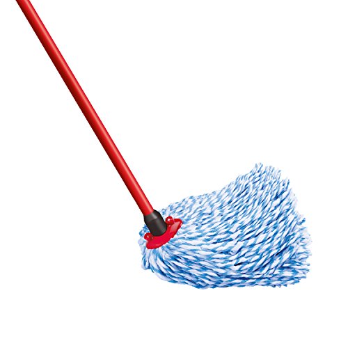 Vileda SuperMocio Microfibre and Cotton Mop with Extra Refill, Red - Bargain Genie