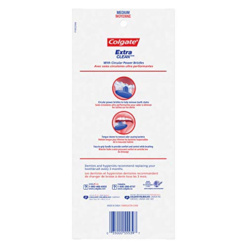 Colgate Extra Clean Full Head Toothbrush, Medium - 6 Count - Bargain Genie