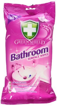 Green Shield 2 x Bathroom Surface 100 Wipes - Bargain Genie